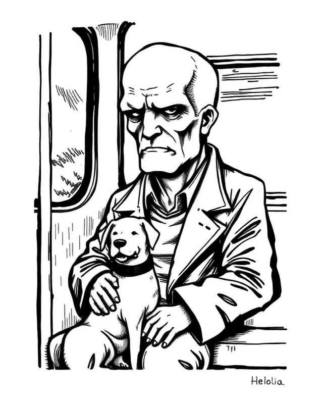 Ink comic sketch